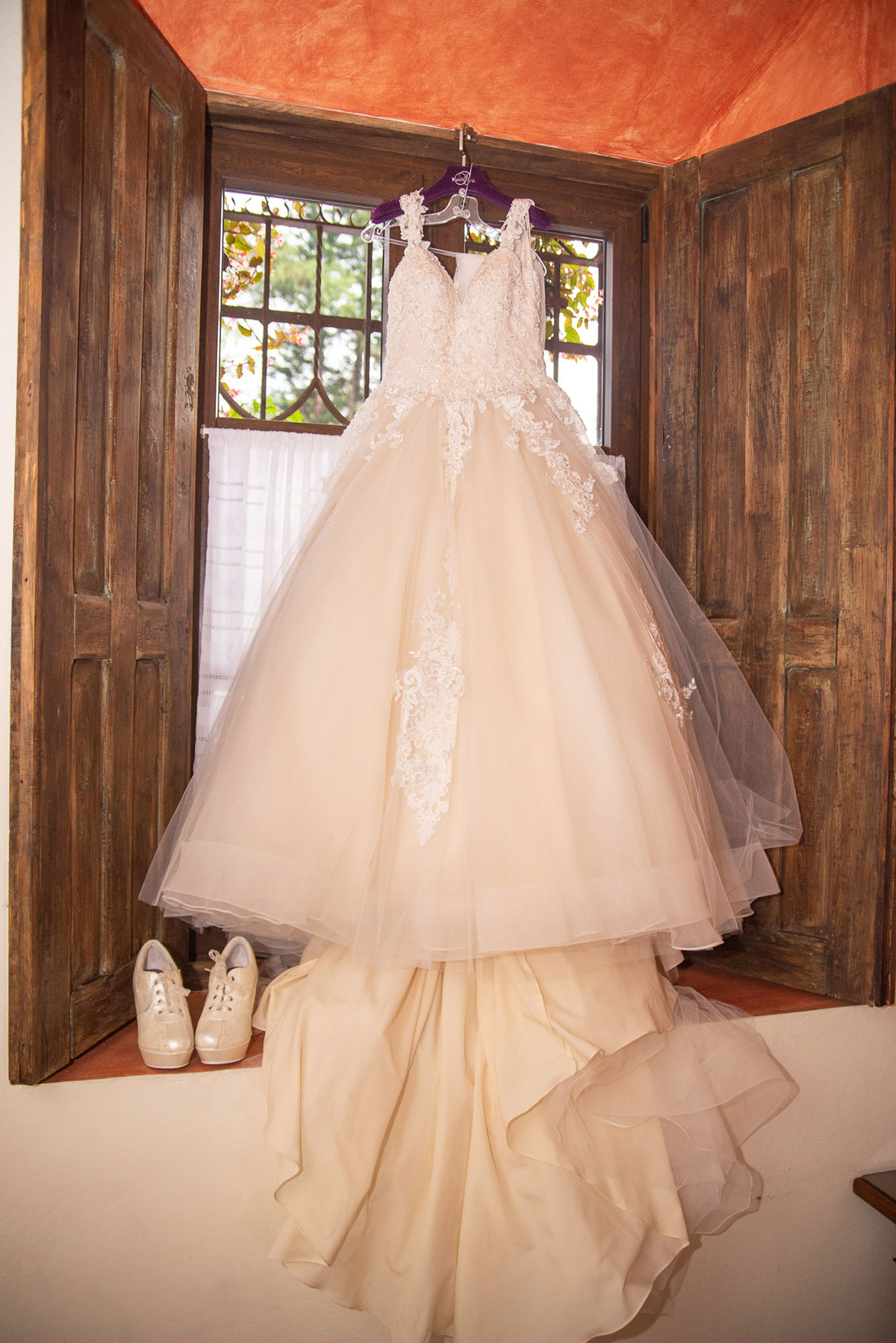 vestido de novia antes de la boda